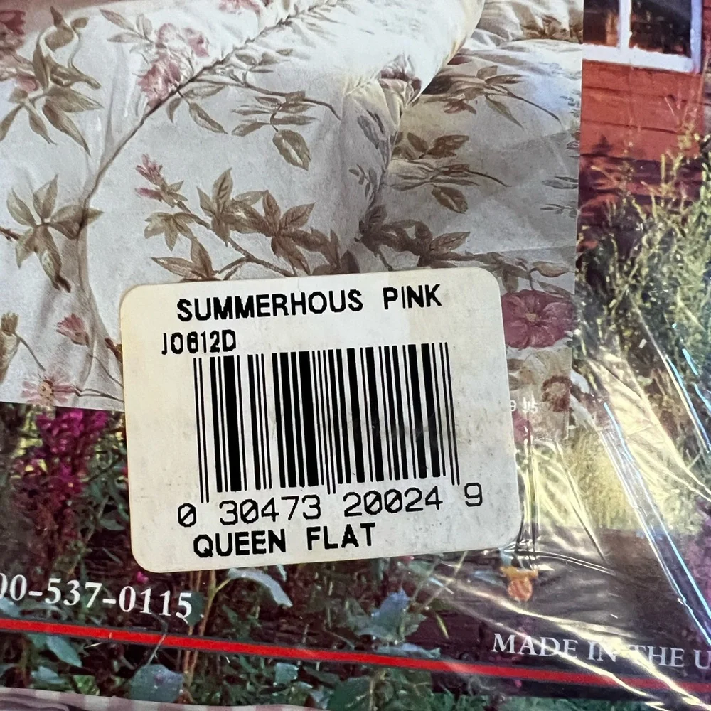 Springmaid Mary Emmerling Retro Cottage Ruffled‎ Queen Flat Sheet Vintage NEW